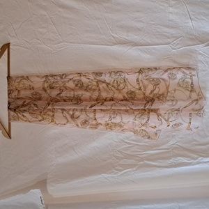 Light blush pink scarf with print